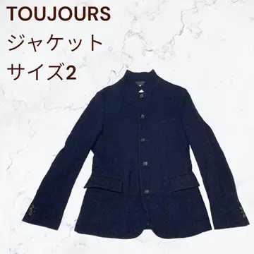 TOUJOURS 투주 울 자켓 일본제 M 사이즈 네이비