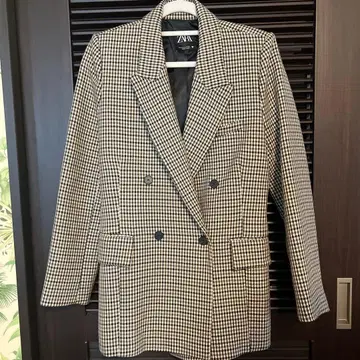 ZARA 체크 자켓 새상품