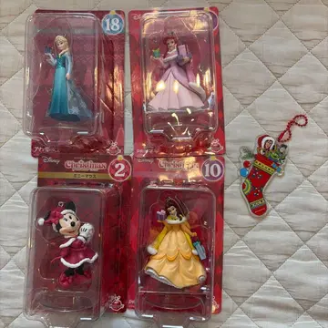 Happy 복권 DISNEY 크리스마스 오너먼트 복권 2024 4개 세트