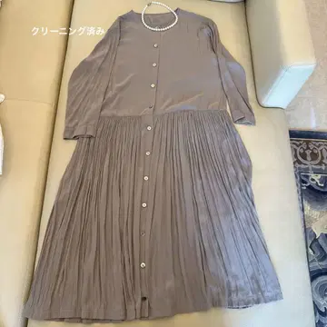 Whim Gazette 긴팔 플리츠 원피스