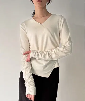 JUNOAH 미기모 카슈쿨 드레이프 티셔츠