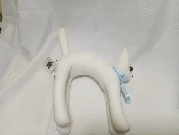 화이트 고양이형 봉제 인형 약 30cm
