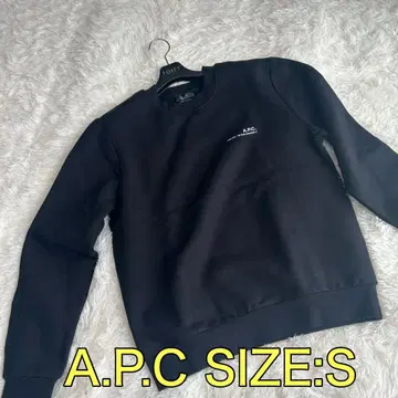 A.P.C. 블랙 맨투맨 트레이닝복 S 새상품급