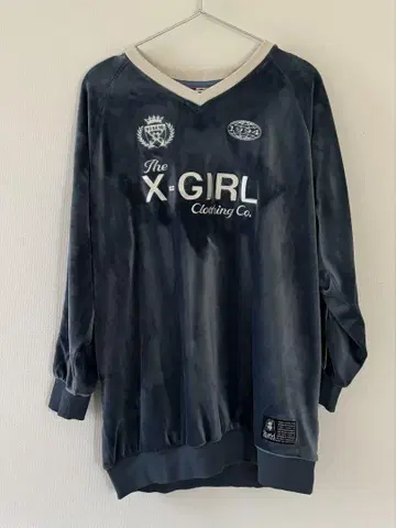X-girl VELOUR GAME SHIRT DRESS