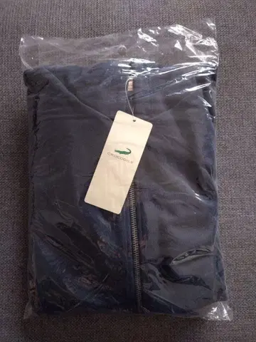 크로커다일 풀 집업 후드티 네이비