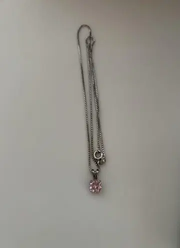 핑크 크리스탈 펜던트 목걸이