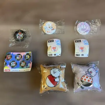 BT21 쿠라스시 쿠션 참 캔뱃지 아크릴 스티커