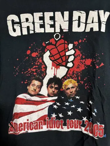 00s XL GREEN DAY American idiot 티셔츠 2005