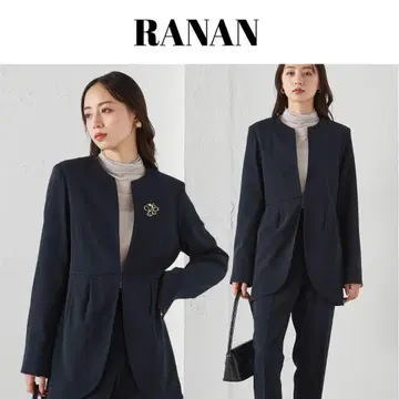 라난 셋업 세레모니 의류 결혼식 네이비 깔끔한 체형 커버