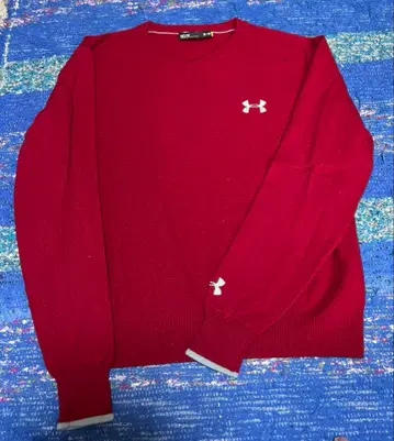 Under Armour 그레이 V넥 스웨터 MD 남성용 골프웨어