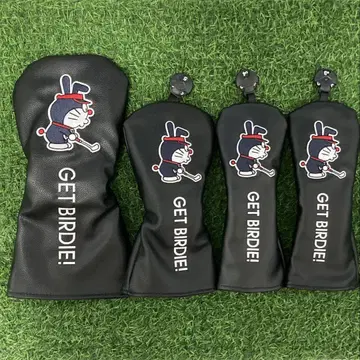 새상품 [ 4세트 ] 도라에몽 골프클럽 헤드커버 1+FW+UT+UT 블랙