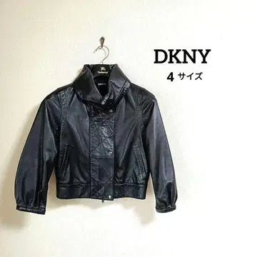 DKNY 다나카란 뉴욕 블랙 천연 가죽 라무 가죽 자켓