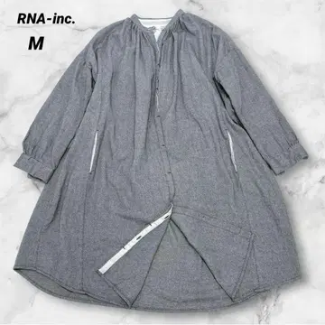 RNA-inc. 셔츠 원피스 긴팔 데님풍 코튼울 혼방