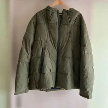 ALASKO 후드 부착 다운 자켓 4L 올리브 그린