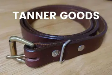 TANNER GOODS 스키니 벨트 코냑 34