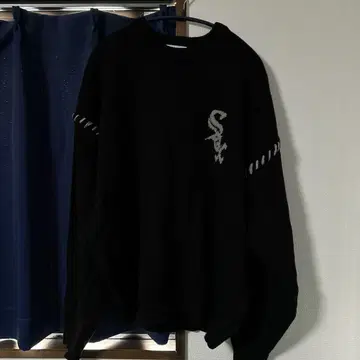 MLB/원포인트 로고 핸드 스티치 니트