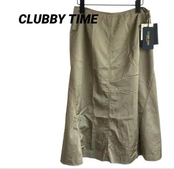 CLUBBY TIME 디자인 스커트 카키 40 일본제