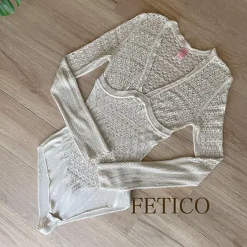 FETICO 레이스 니트탑