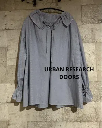 URBAN RESEARCH DOORS 스트라이프 셔츠 캔디 슬리브