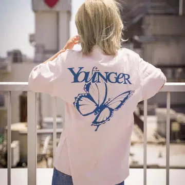 younger song YS butterfly logo tee 핑크
