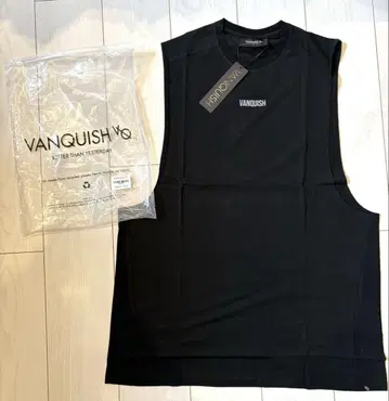 vanquish fitness 슬리브리스 T셔츠 블랙 M 사이즈
