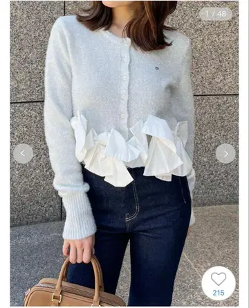 SNIDEL 리본 모티브 가디건