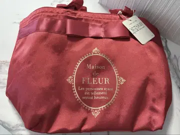 [ 새상품 ] Maison de FLEUR 프릴 핸들 미니 토트백 빨간색