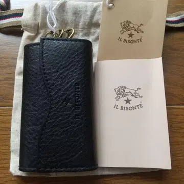 미사용 새상품 일비종떼 IL BISONTE 키케이스 블랙