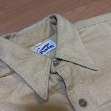 80s USA제 vintage 베이지 두꺼운 플란넬 셔츠 M 사이즈