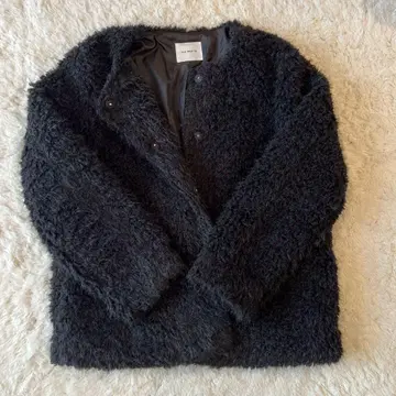 THE SHOP TK 블랙 플리스 자켓 L