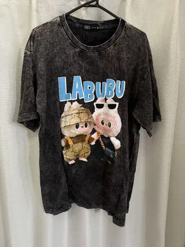 LABUBU 다크 그레이 T셔츠 라부부 새상품!