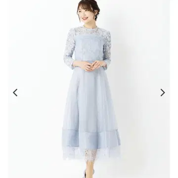 스나이델 볼륨 플레어 레이스 도킹 드레스