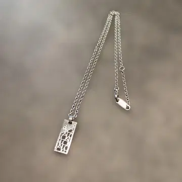 ck 기하학 패턴 실버 목걸이