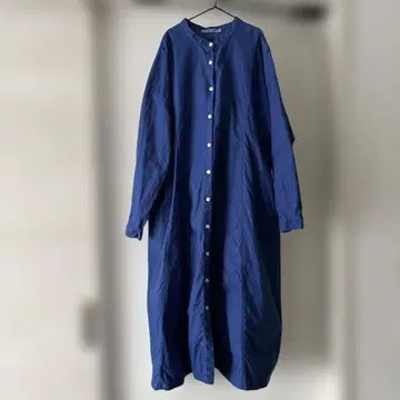 SUN VALLEY 노카라 코튼 셔츠 원피스