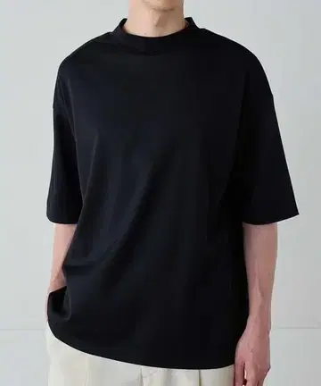 UNITED TOKYO 테크노라마 모크넥 TEE 사이즈 3, 블랙