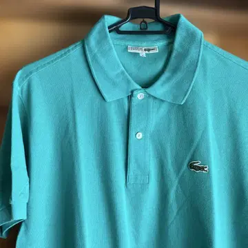 LACOSTE 터콰이즈 피케 셔츠 사이즈 5