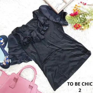 TO BE CHIC 티셔츠 (M) 블랙/프릴