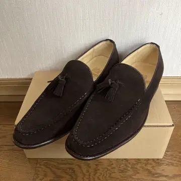 GLANFORD 다크 브라운 스웨이드 모카신 비즈니스 로퍼 새상품급