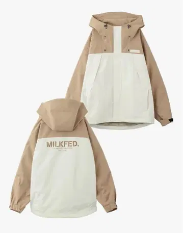 MILKFED. 마운틴 파카 S 베이지/화이트