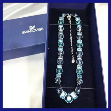 SWAROVSKI Appeal 목걸이 블루 38cm 박스 포함