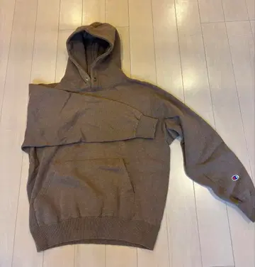 Champion 브라운 후드 부착 후드티