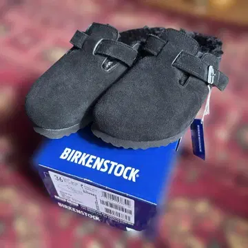 BIRKENSTOCK 블랙 보스턴 시어링 블랙 36