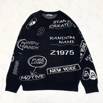ZARA 자라 니트 스웨터 블랙 크루넥