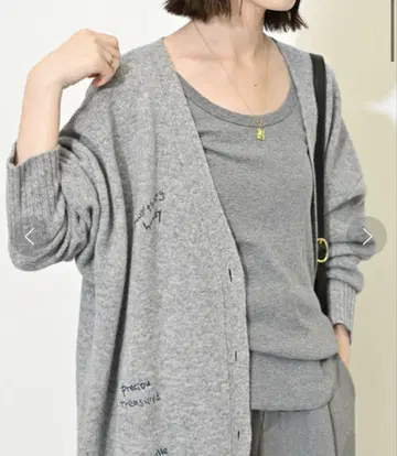 SLOBE IENA embroidery 자수 가디건 그레이