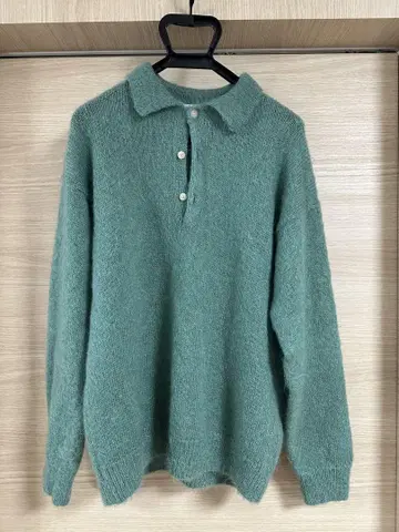 23aw BRUSHED SUPER KID MOHAIR KNIT POLO