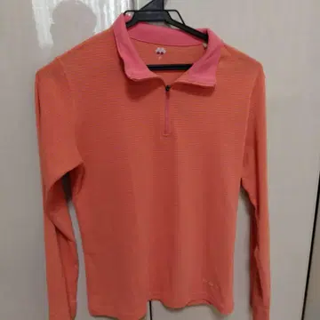 mont-bell M 여성용 집업 T셔츠 오렌지