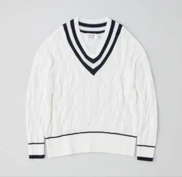 Traditional Weatherwear 칠드런 니트 V넥 화이트