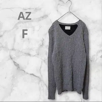 AZ 세타 S 울 100% 그레이 계열 V넥