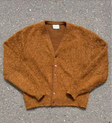60s BRENT 모헤어 가디건 샤기 빈티지 털길이김