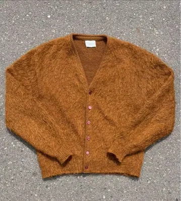 60s BRENT 모헤어 가디건 샤기 빈티지 털길이김